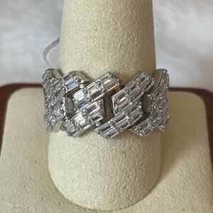 S925 Sterling Silver Cuban Link Ring